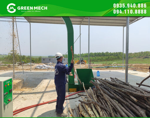 Lắp đặt 2 máy băm gỗ 5 tấn tại Nghệ An