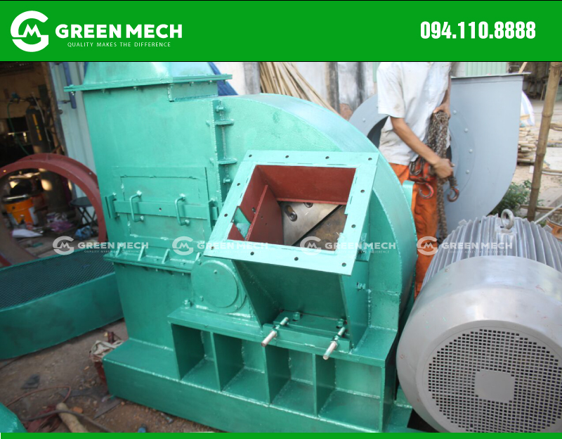 Máy băm gỗ 20 tấn được lắp đặt tại Bình Phước