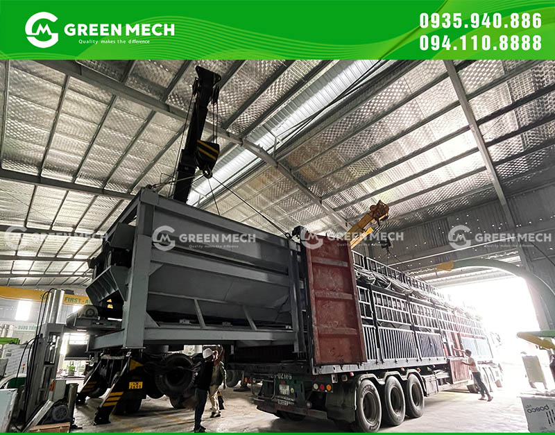 Gia công và lắp ráp máy bóc vỏ cây 2 trục tại Bình Phước