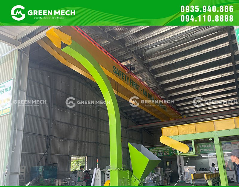 Máy băm dăm gỗ GREEN MECH tạo ra dăm gỗ chất lượng cao