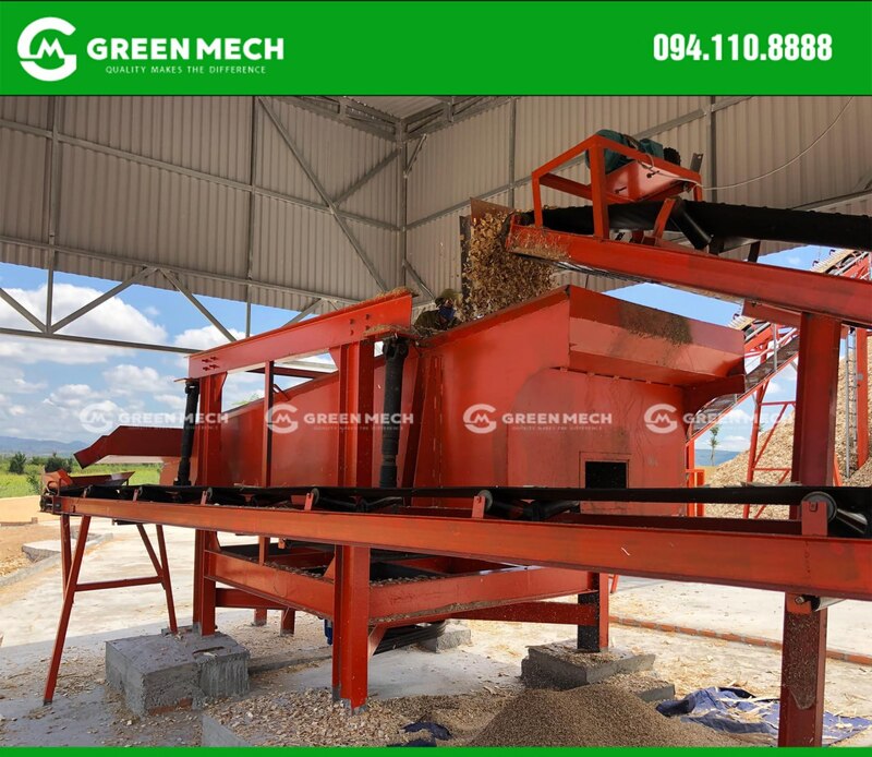Máy sàng dăm gỗ giúp sàng lọc dăm không đạt chất lượng