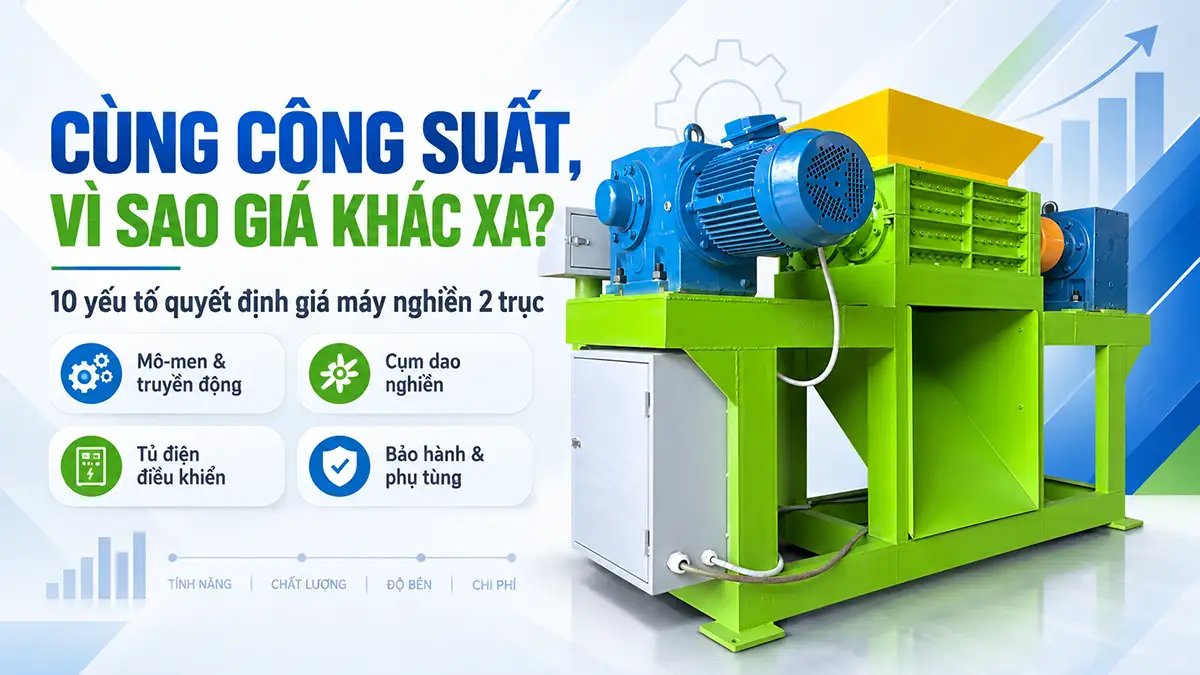 Cùng công suất nhưng giá máy nghiền khác nhau