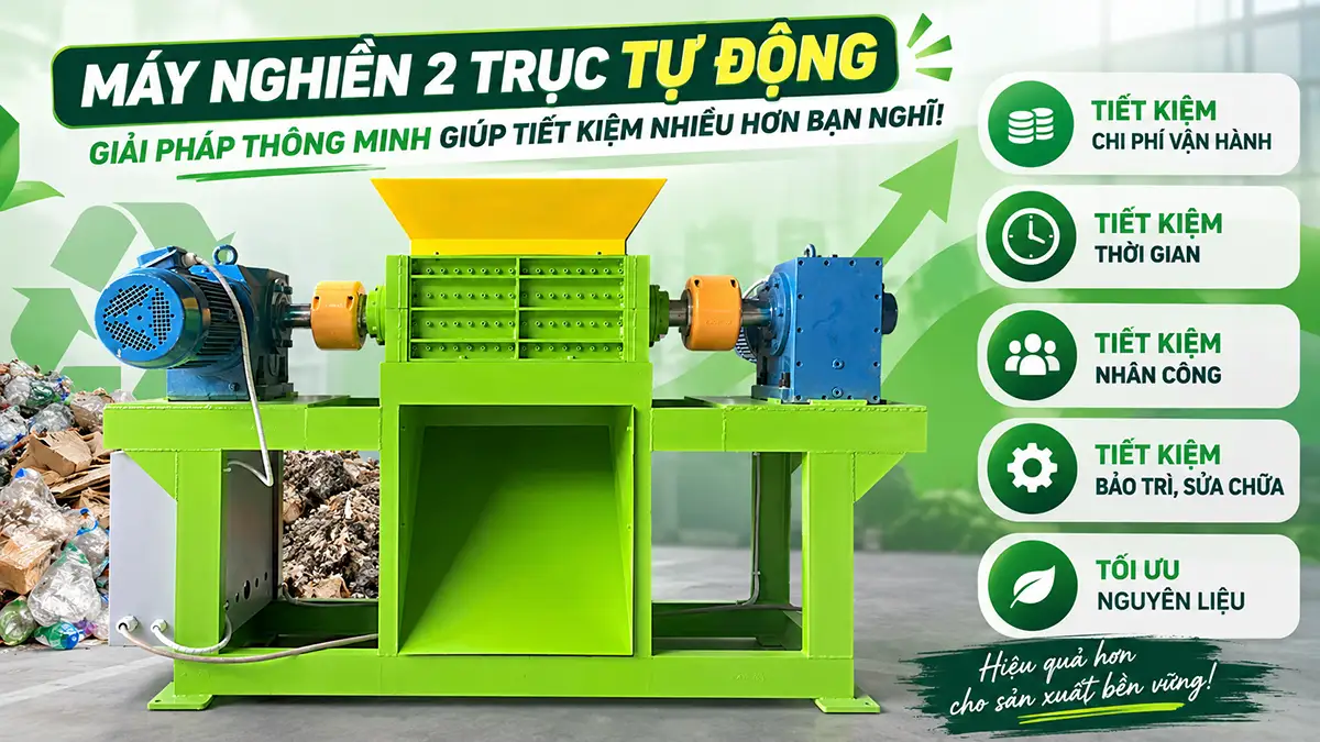 Máy nghiền 2 trục tự động giúp tiết kiệm gì?